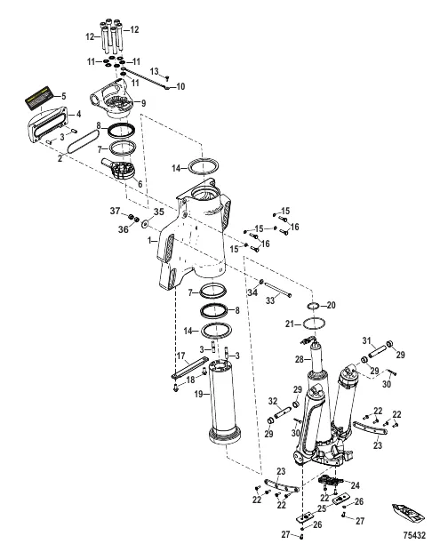 Power Trim/Transom Assembly Counter Rotation