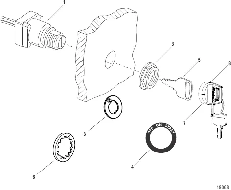 Key Switch / Key Chart - 3 Position (897716K02) Dual Application