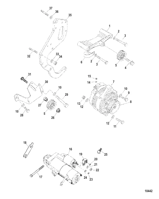 Starter And Alternator Mounting