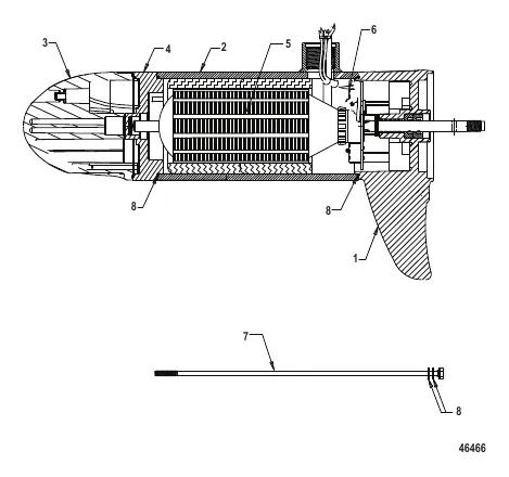 Нижний блок в сборе (FW80 – переменная, гидролокатор)(8M0135683)