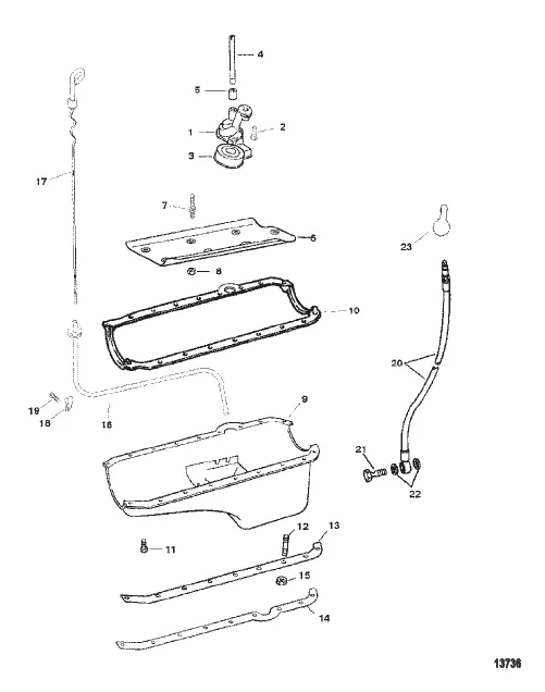 OIL PAN AND OIL PUMP