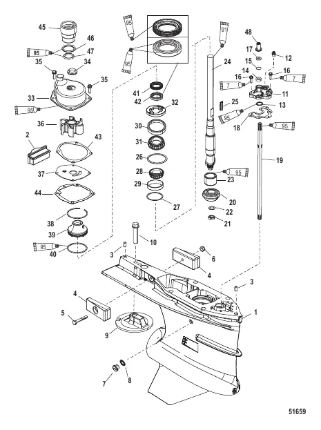 Gear Housing Driveshaft, Torque Master 2, SN-1B973744 & up