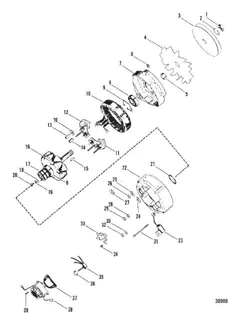 Alternator (MOTOROLA #8MR2039K)