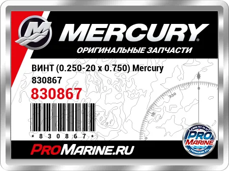 ВИНТ (0.250-20 x 0.750) Mercury ВИНТ (0.250-20 x 0.750) Mercury