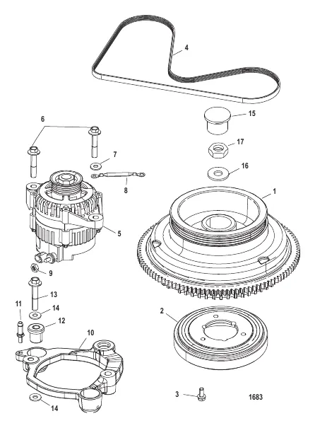 Flywheel and Alternator