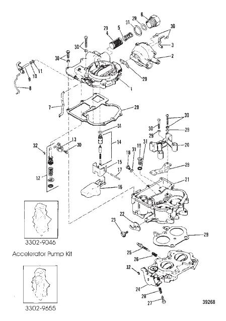 CARBURETOR (MERCARB)(175 - 4.3L)