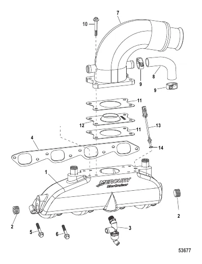Exhaust Manifold Elbow and Riser