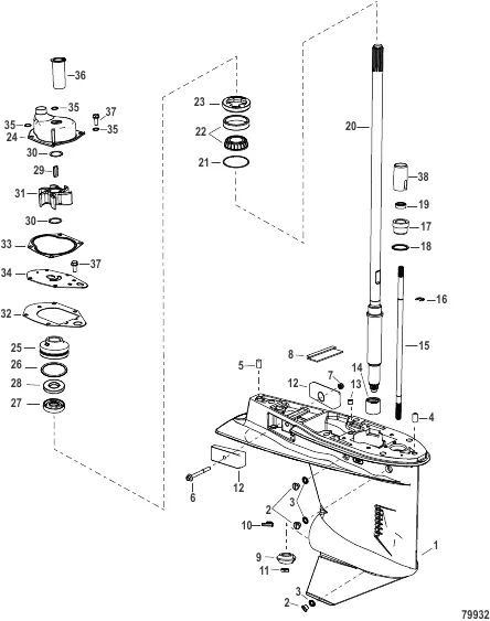 Gear Housing Driveshaft - 1.83:1 Gear Ratio