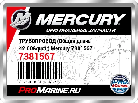 ТРУБОПРОВОД (Общая длина 42.00") Mercury