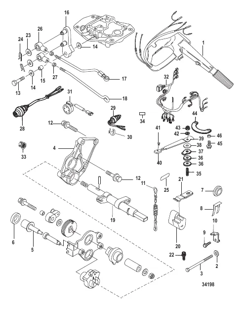 Tiller Handle Conversion Kit 25-30 Hp - 879147A09