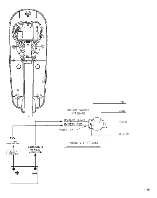 Схема электрических подключений (Модель 536) (12 В) Схема электрических подключений (Модель 536) (12 В)
