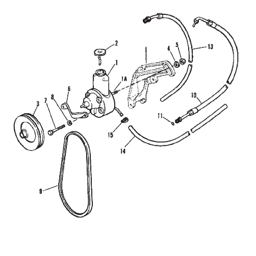 КОМПОНЕНТЫ РУЛЕВОГО МЕХАНИЗМА С УСИЛИТЕЛЕМ (ЛИТОЙ КРОНШТЕЙН)