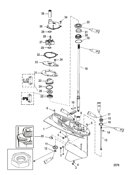 Gear Housing Driveshaft-1.83:1 Gear Ratio