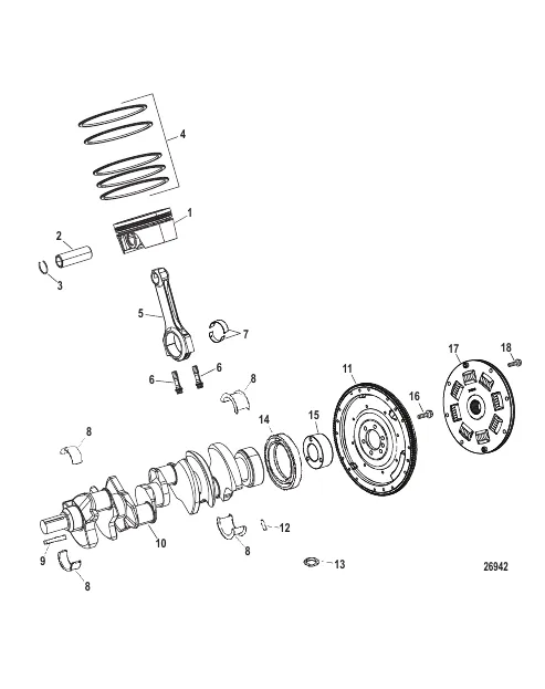 Engine Comp. (Crankshaft/ Piston/ Conn. Rods) NXT1