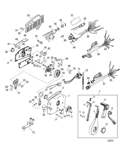 Remote Control-4000 Side Mount (Power Trim)