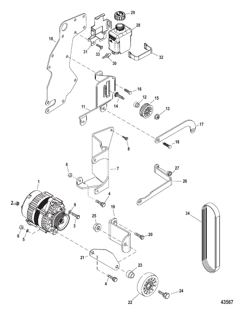 Alternator And Brackets