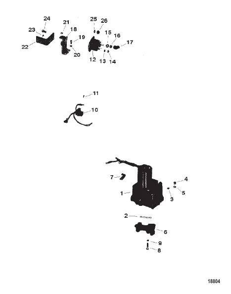 HYDRAULIC PUMP AND BRACKET (III-IV-V) (PRESTOLITE)
