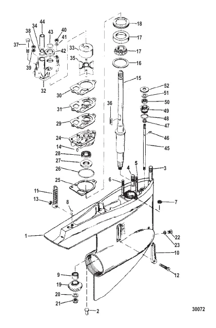 GEAR HOUSING (DRIVESHAFT) - (COUNTER ROTATION)