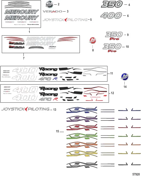 Decals - Top Cowl