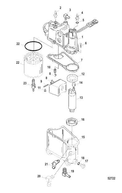 Vapor Separator Components SN 0E436766 and up