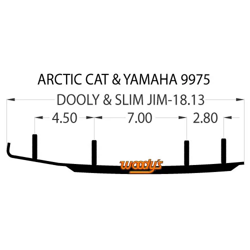 Коньки для лыж снегохода Arctic-Cat DA4-9975