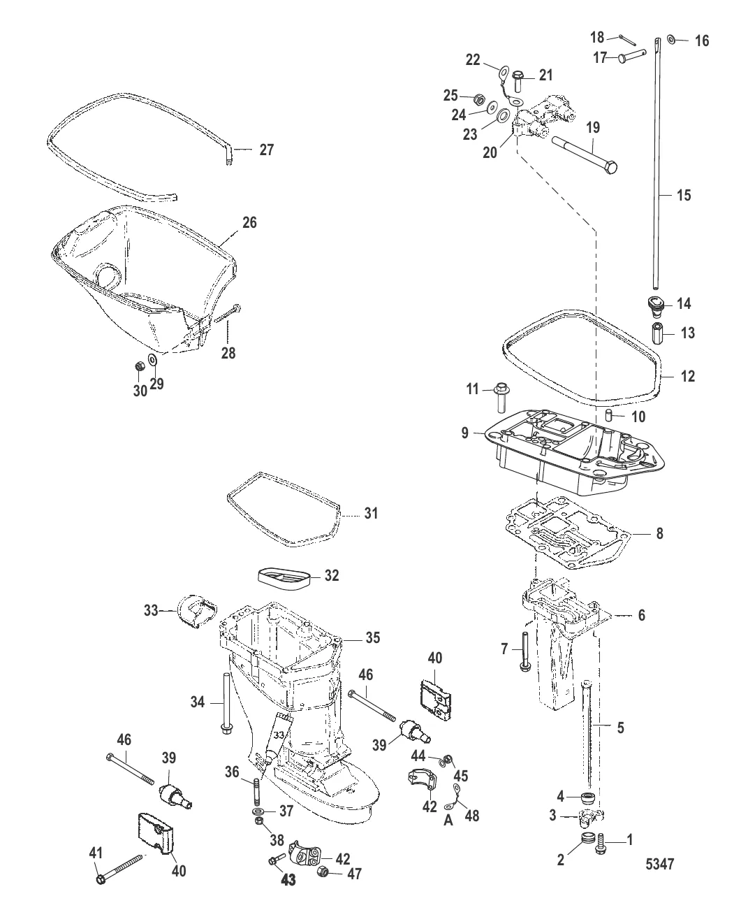 Driveshaft Housing/Exhaust Plate