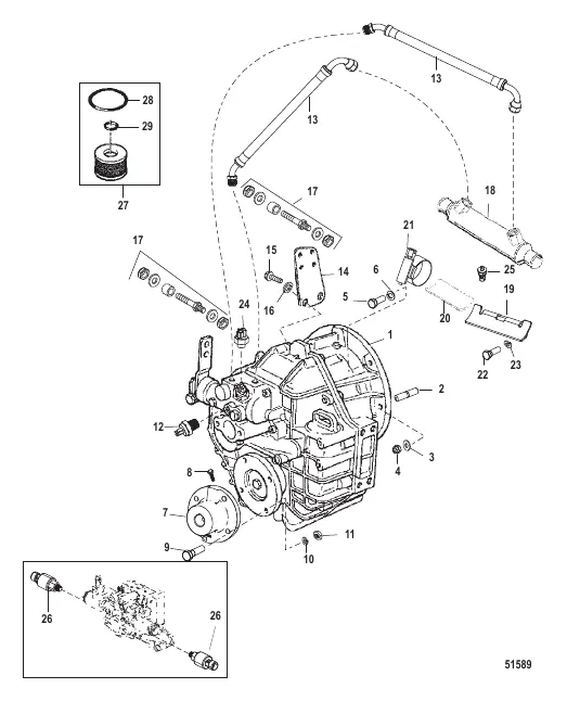 Transmission and Related Parts (Hurth 630/800)