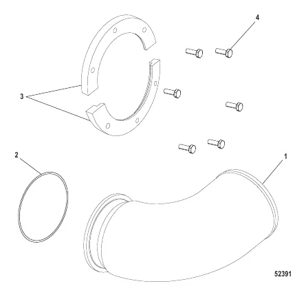 Elbow, POD Exhaust Without Scavenging Hose Bib