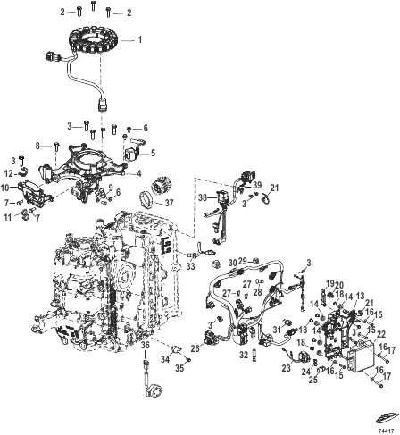Electrical Alternator, ECU, Wiring Harness