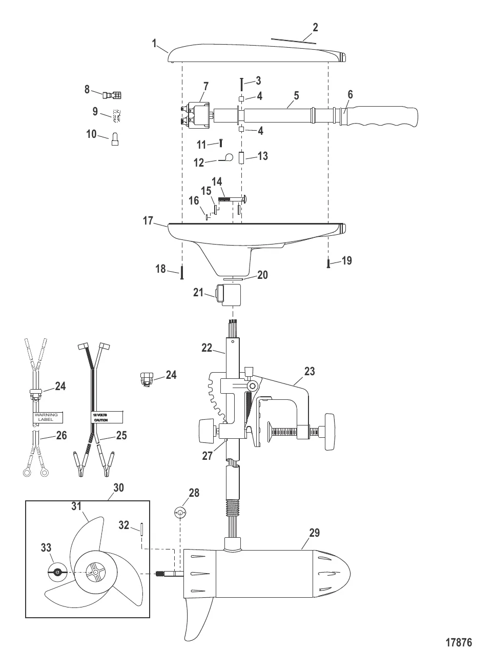 Двигатель для тралового лова в сборе (Модель T54) (12 В)