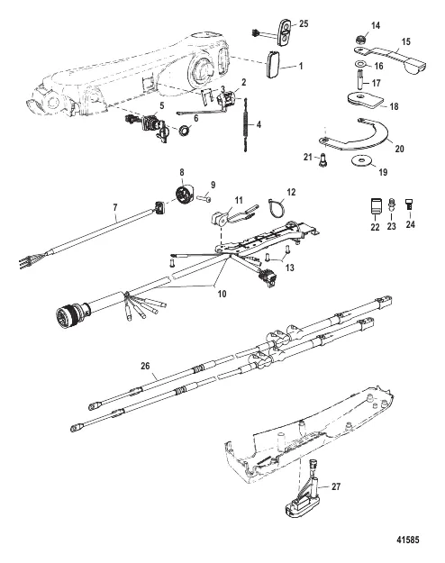 Big Tiller Handle Kit 40-60 EFI 4-Stroke, Manual