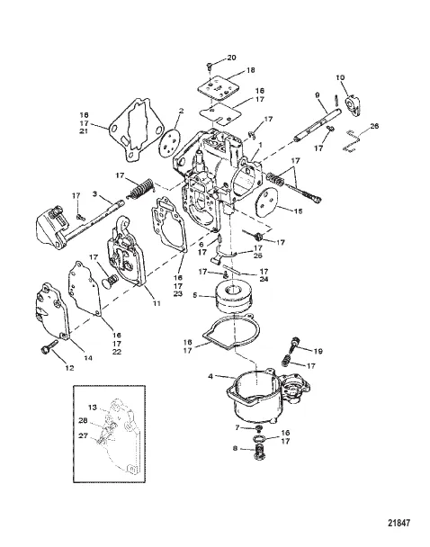 Carburetor (SeaPro/Marathon 15/25 & Super 15)