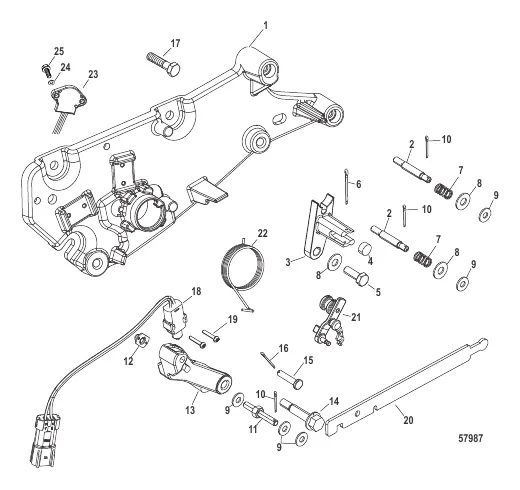 Shift Bracket Sterndrive Mechanical