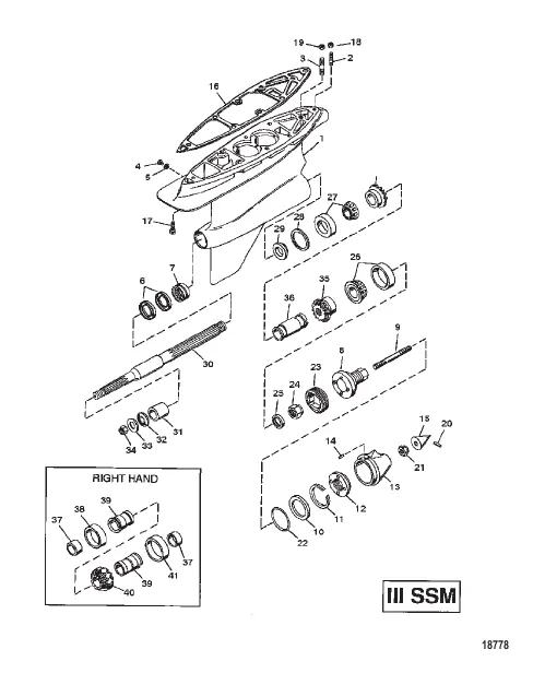 GEAR HOUSING ASSEMBLY (PROPSHAFT) (III SSM)
