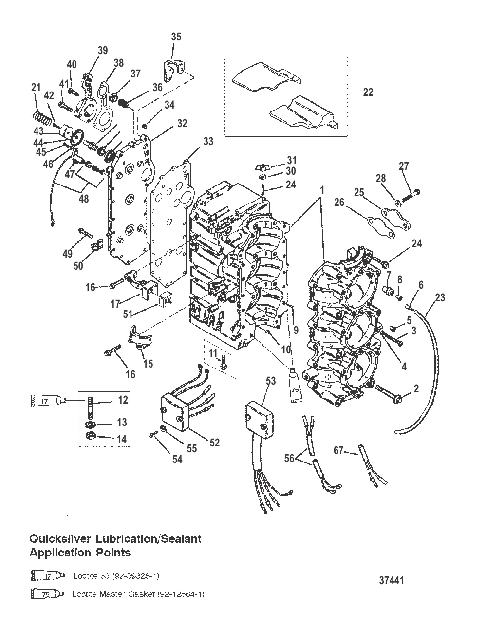 БЛОК ЦИЛИНДРА (USA-0G127499/BEL-9836632 И НИЖЕ)