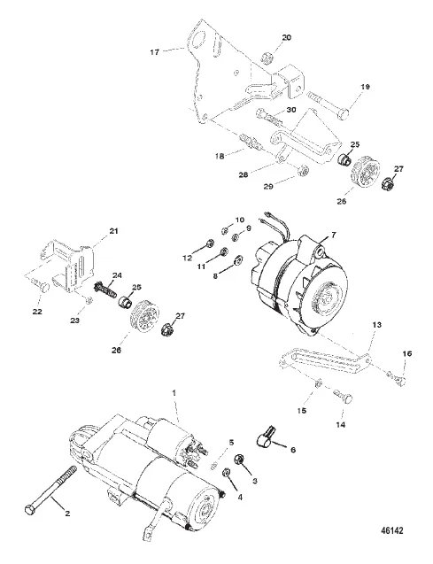 STARTER MOTOR AND ALTERNATOR