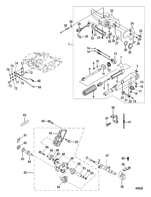 Tiller Handle Conversion Kit 25-30 Hp Manual - 8M0051061