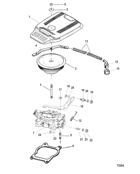 Carburetor And Throttle Linkage (Four Barrel)