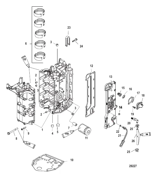 Cylinder Block and Crankcase