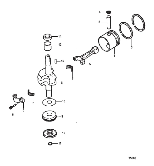 CRANKSHAFT AND PISTON