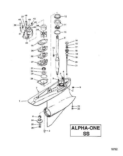 GEAR HOUSING ASSY (DRIVESHAFT) (ALPHA ONE-SS)