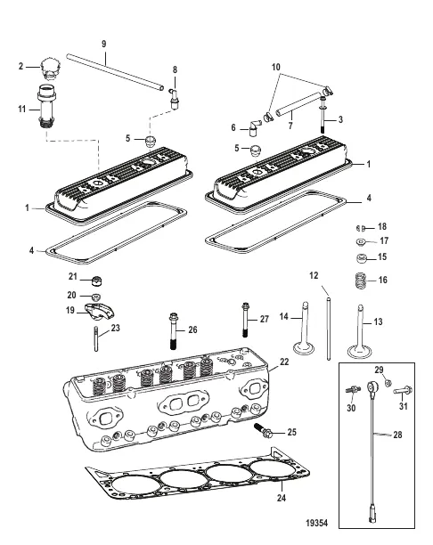 Cylinder Head and Rocker Cover