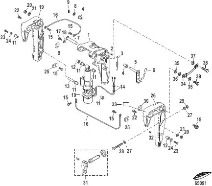 Clamp Brackets/Swivel Bracket Power Tilt
