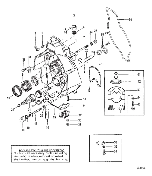 GIMBAL HOUSING SQUARE/SQUARE UPPER SWIVEL SHAFT