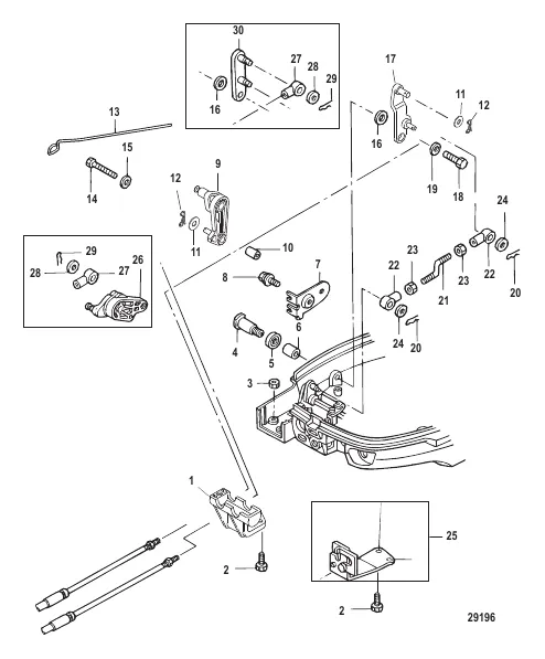 Throttle/Shift Linkage 9.9 Remote Models
