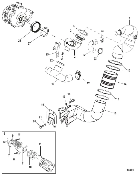 Exhaust Components Sterndrive - Design II
