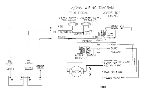 Схема электрических подключений (Модель 667) (24 В)