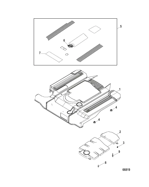 Engine Top Cover Inboard