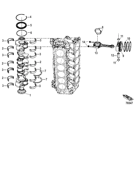 Crankshaft, Pistons and Connecting Rods