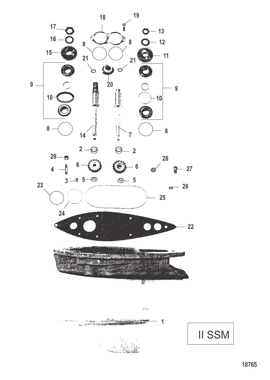 GEAR HOUSING ASSEMBLY (DRIVESHAFT) (II SSM)